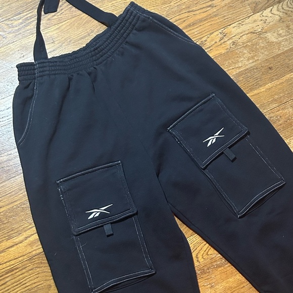 Reebok x Cardi B Black Knit Sweat Pants Joggers, Size L, NEW! - Picture 4 of 9